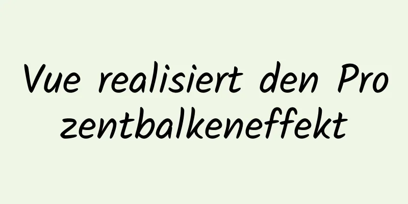 Vue realisiert den Prozentbalkeneffekt