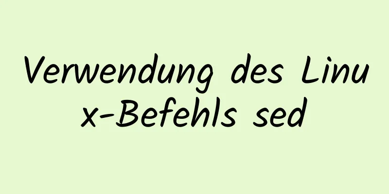 Verwendung des Linux-Befehls sed