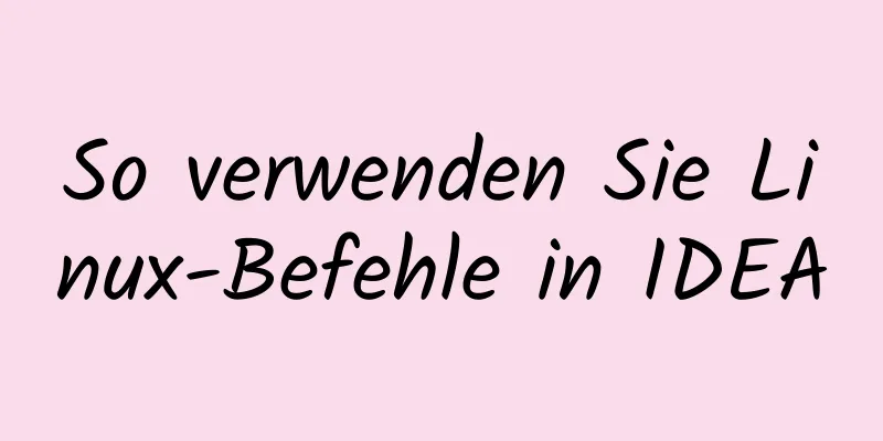 So verwenden Sie Linux-Befehle in IDEA