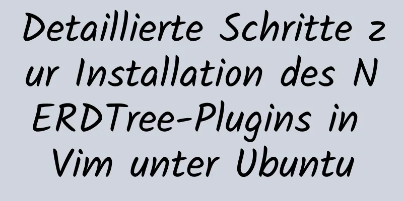 Detaillierte Schritte zur Installation des NERDTree-Plugins in Vim unter Ubuntu