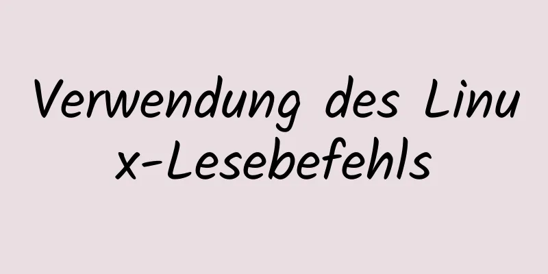 Verwendung des Linux-Lesebefehls