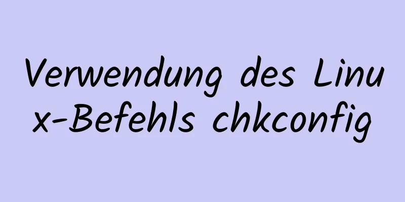 Verwendung des Linux-Befehls chkconfig