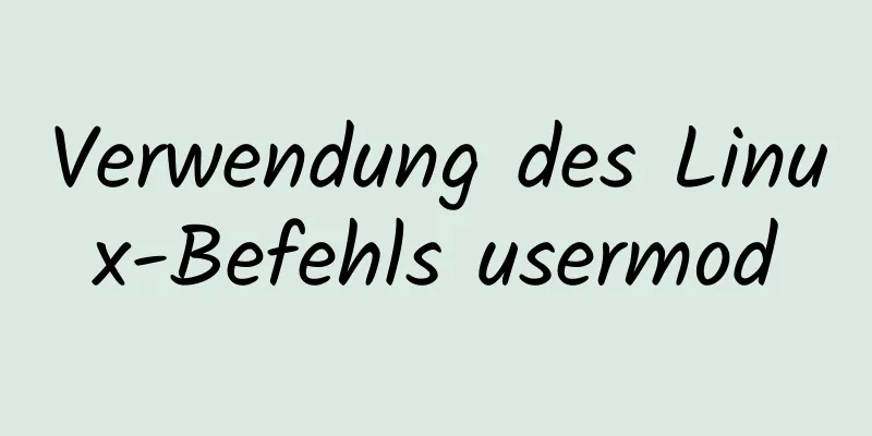 Verwendung des Linux-Befehls usermod