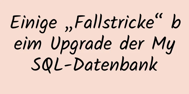 Einige „Fallstricke“ beim Upgrade der MySQL-Datenbank