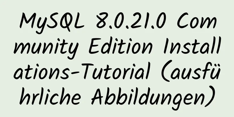 MySQL 8.0.21.0 Community Edition Installations-Tutorial (ausführliche Abbildungen)