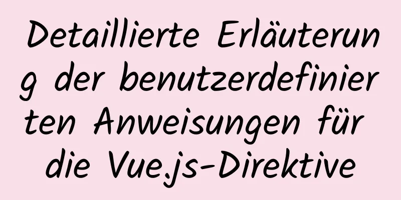 Detaillierte Erläuterung der benutzerdefinierten Anweisungen für die Vue.js-Direktive