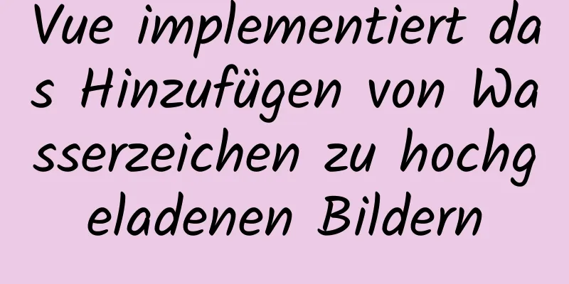 Vue implementiert das Hinzufügen von Wasserzeichen zu hochgeladenen Bildern