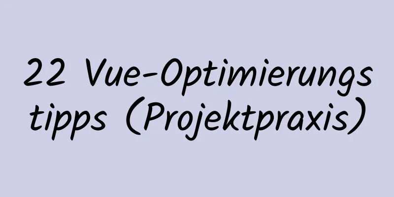 22 Vue-Optimierungstipps (Projektpraxis)