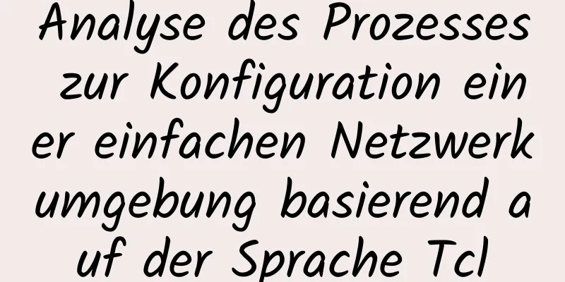 Analyse des Prozesses zur Konfiguration einer einfachen Netzwerkumgebung basierend auf der Sprache Tcl