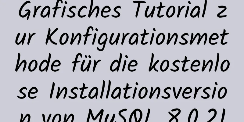 Grafisches Tutorial zur Konfigurationsmethode für die kostenlose Installationsversion von MySQL 8.0.21