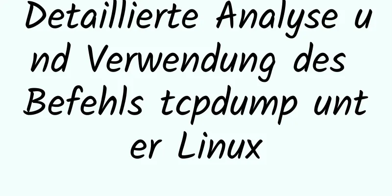 Detaillierte Analyse und Verwendung des Befehls tcpdump unter Linux