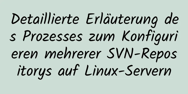 Detaillierte Erläuterung des Prozesses zum Konfigurieren mehrerer SVN-Repositorys auf Linux-Servern