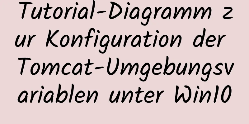 Tutorial-Diagramm zur Konfiguration der Tomcat-Umgebungsvariablen unter Win10