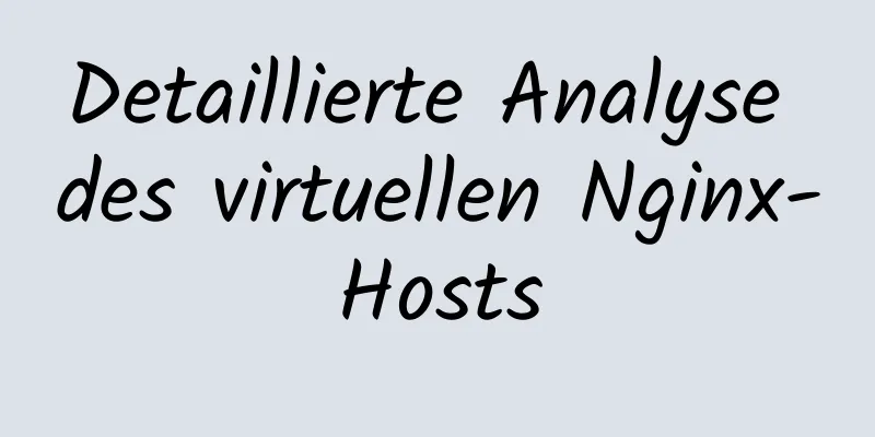 Detaillierte Analyse des virtuellen Nginx-Hosts