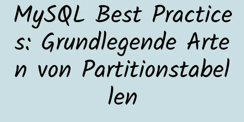 MySQL Best Practices: Grundlegende Arten von Partitionstabellen