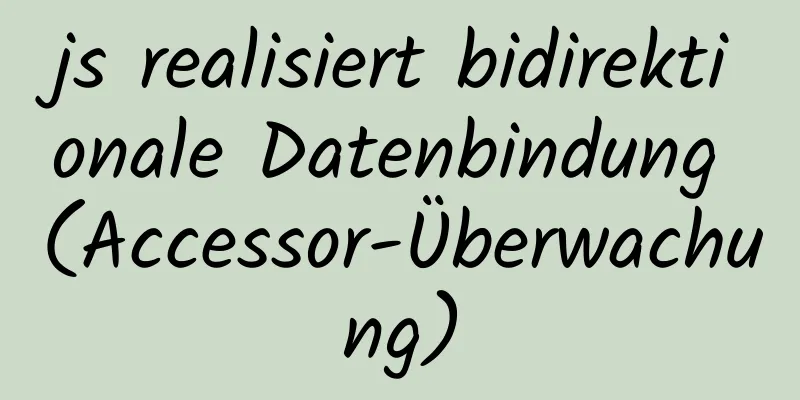 js realisiert bidirektionale Datenbindung (Accessor-Überwachung)