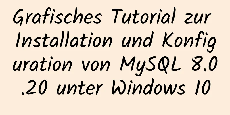 Grafisches Tutorial zur Installation und Konfiguration von MySQL 8.0.20 unter Windows 10