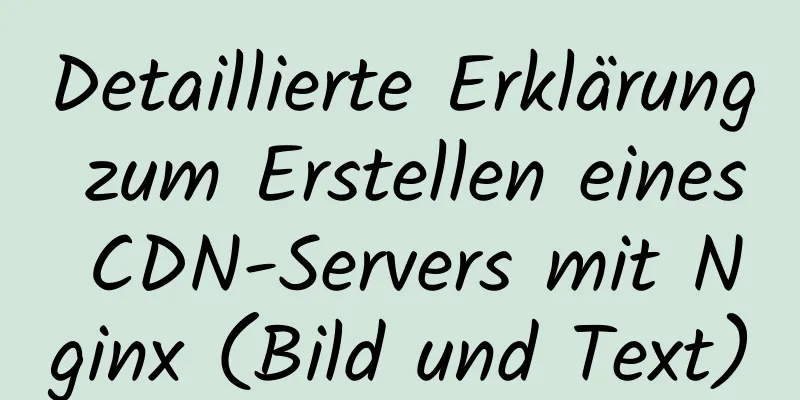 Detaillierte Erklärung zum Erstellen eines CDN-Servers mit Nginx (Bild und Text)