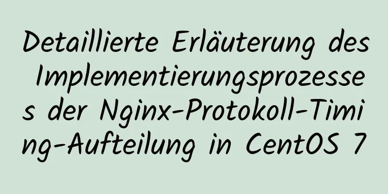 Detaillierte Erläuterung des Implementierungsprozesses der Nginx-Protokoll-Timing-Aufteilung in CentOS 7