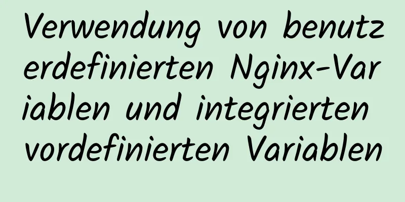 Verwendung von benutzerdefinierten Nginx-Variablen und integrierten vordefinierten Variablen