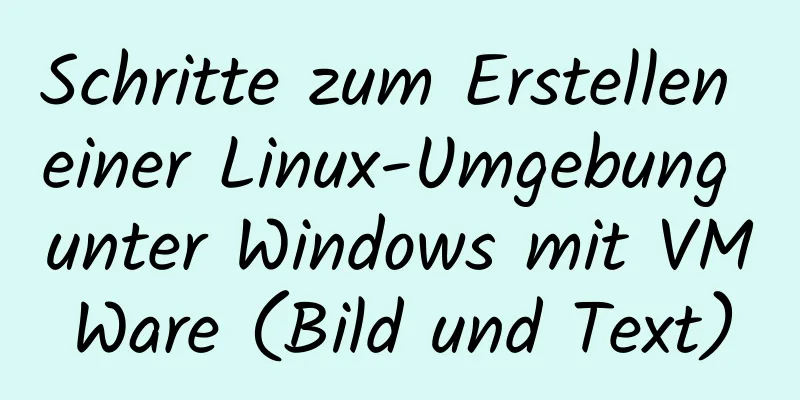 Schritte zum Erstellen einer Linux-Umgebung unter Windows mit VMWare (Bild und Text)