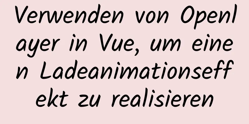 Verwenden von Openlayer in Vue, um einen Ladeanimationseffekt zu realisieren