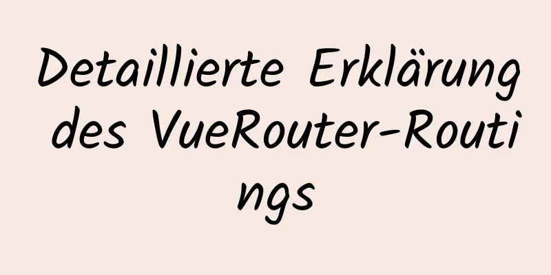 Detaillierte Erklärung des VueRouter-Routings