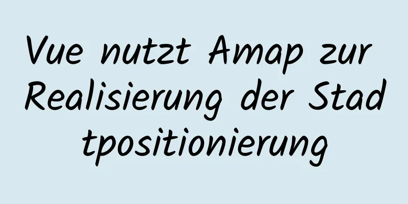 Vue nutzt Amap zur Realisierung der Stadtpositionierung