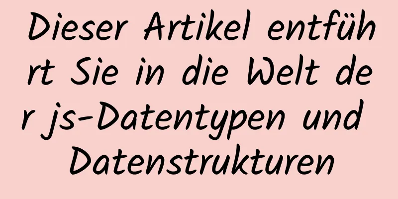 Dieser Artikel entführt Sie in die Welt der js-Datentypen und Datenstrukturen