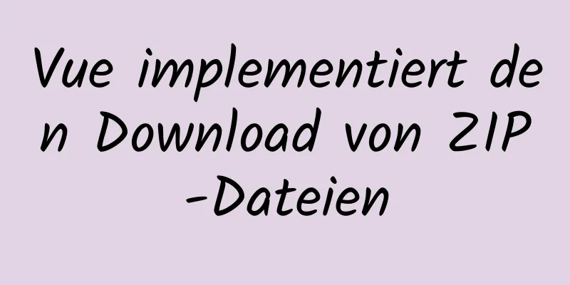 Vue implementiert den Download von ZIP-Dateien