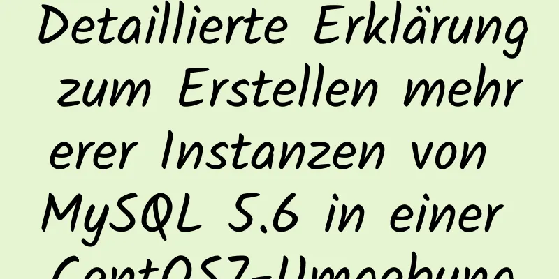 Detaillierte Erklärung zum Erstellen mehrerer Instanzen von MySQL 5.6 in einer CentOS7-Umgebung