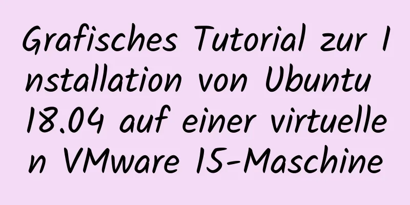 Grafisches Tutorial zur Installation von Ubuntu 18.04 auf einer virtuellen VMware 15-Maschine