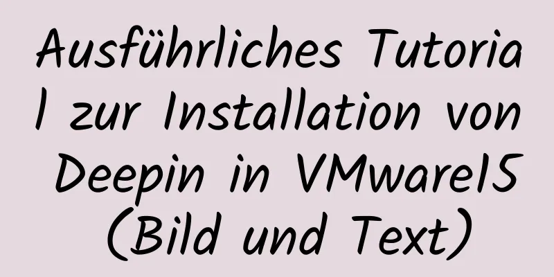 Ausführliches Tutorial zur Installation von Deepin in VMware15 (Bild und Text)