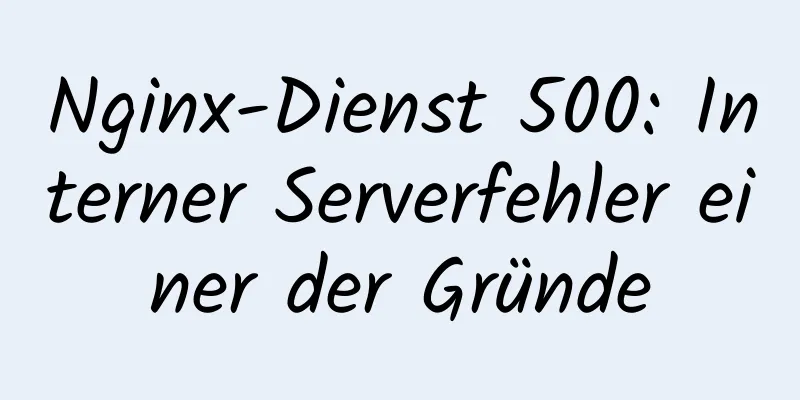 Nginx-Dienst 500: Interner Serverfehler einer der Gründe