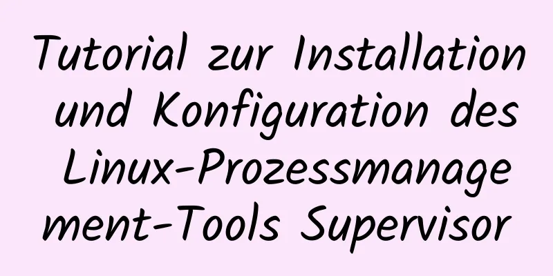 Tutorial zur Installation und Konfiguration des Linux-Prozessmanagement-Tools Supervisor