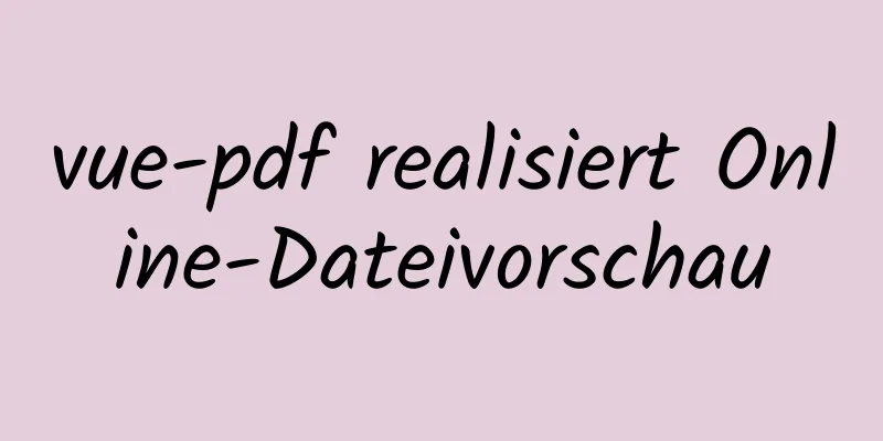 vue-pdf realisiert Online-Dateivorschau