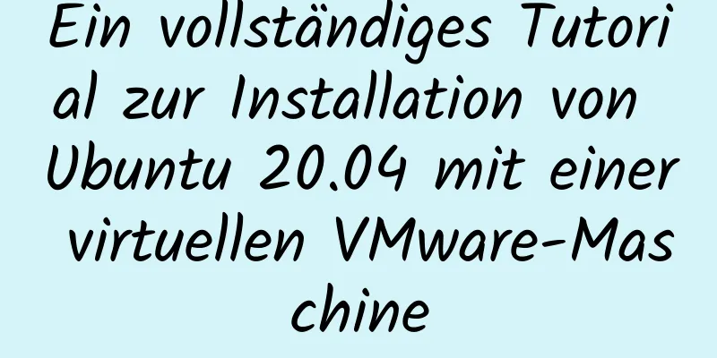 Ein vollständiges Tutorial zur Installation von Ubuntu 20.04 mit einer virtuellen VMware-Maschine