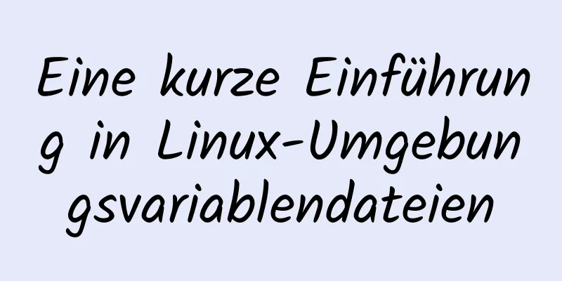 Eine kurze Einführung in Linux-Umgebungsvariablendateien