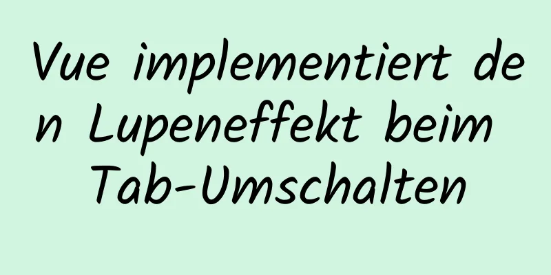 Vue implementiert den Lupeneffekt beim Tab-Umschalten