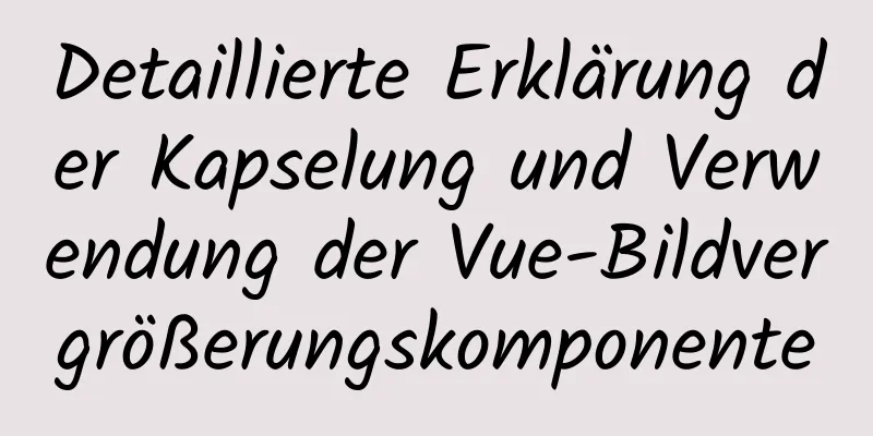 Detaillierte Erklärung der Kapselung und Verwendung der Vue-Bildvergrößerungskomponente