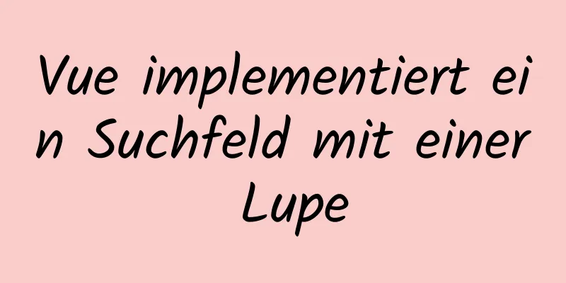 Vue implementiert ein Suchfeld mit einer Lupe