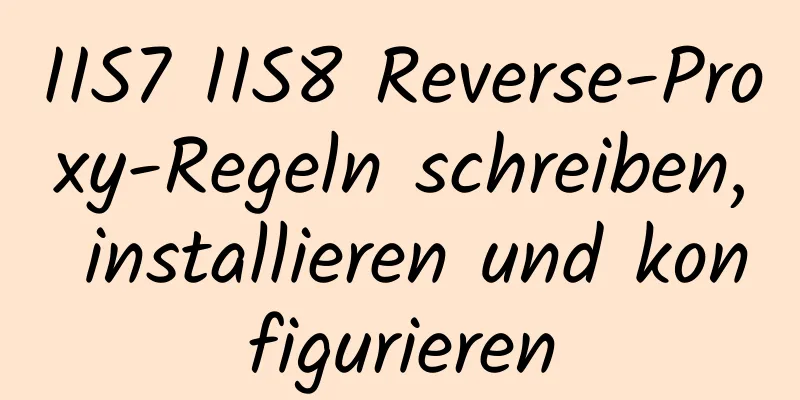 IIS7 IIS8 Reverse-Proxy-Regeln schreiben, installieren und konfigurieren