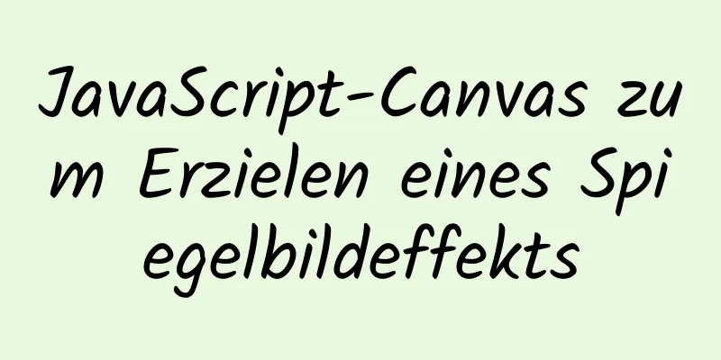 JavaScript-Canvas zum Erzielen eines Spiegelbildeffekts