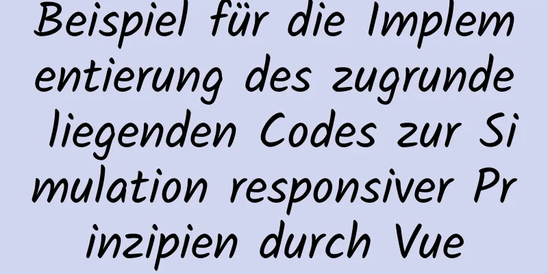 Beispiel für die Implementierung des zugrunde liegenden Codes zur Simulation responsiver Prinzipien durch Vue