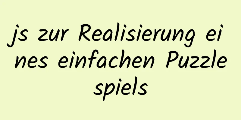 js zur Realisierung eines einfachen Puzzlespiels