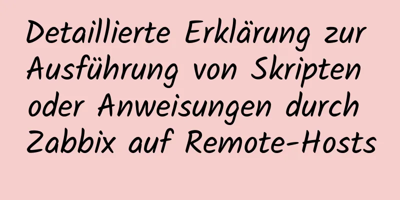 Detaillierte Erklärung zur Ausführung von Skripten oder Anweisungen durch Zabbix auf Remote-Hosts