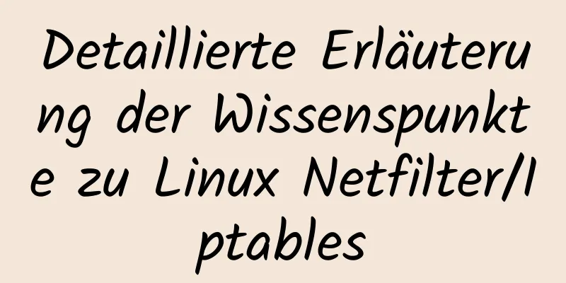 Detaillierte Erläuterung der Wissenspunkte zu Linux Netfilter/Iptables