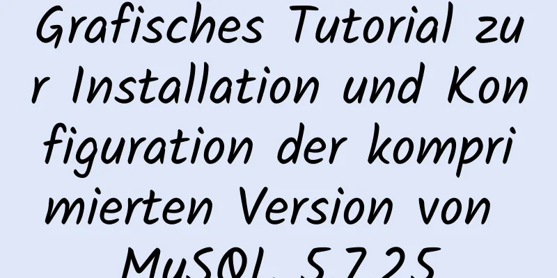 Grafisches Tutorial zur Installation und Konfiguration der komprimierten Version von MySQL 5.7.25