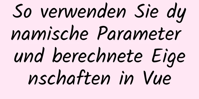 So verwenden Sie dynamische Parameter und berechnete Eigenschaften in Vue