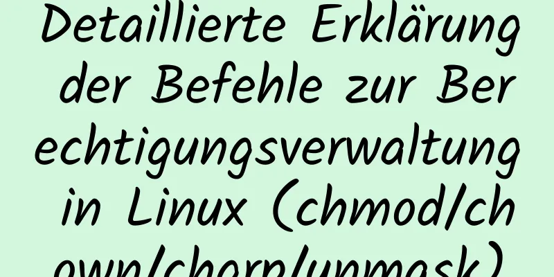 Detaillierte Erklärung der Befehle zur Berechtigungsverwaltung in Linux (chmod/chown/chgrp/unmask)